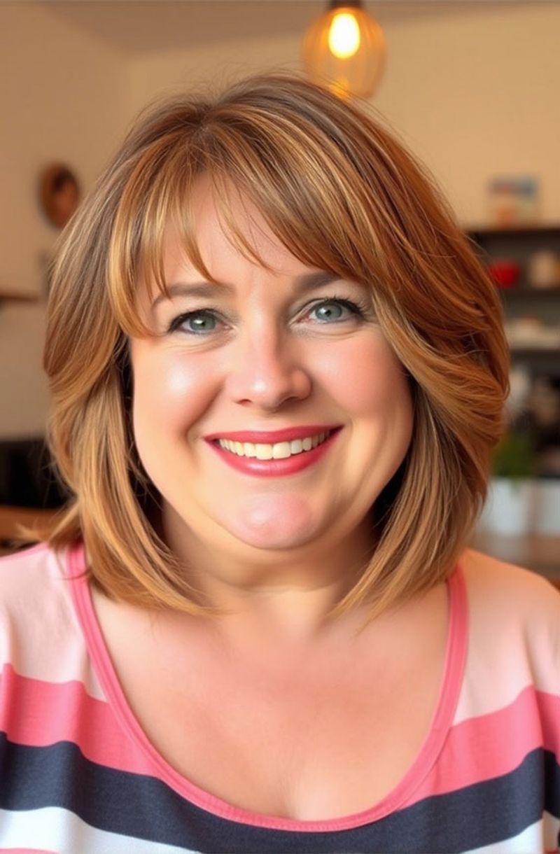 The Layered Bob With Side-Swept Bangs