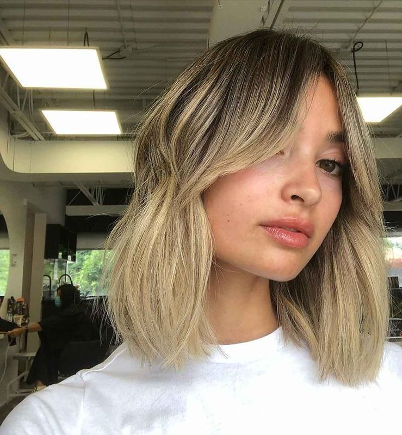 The Layered Lob With Curtain Bangs