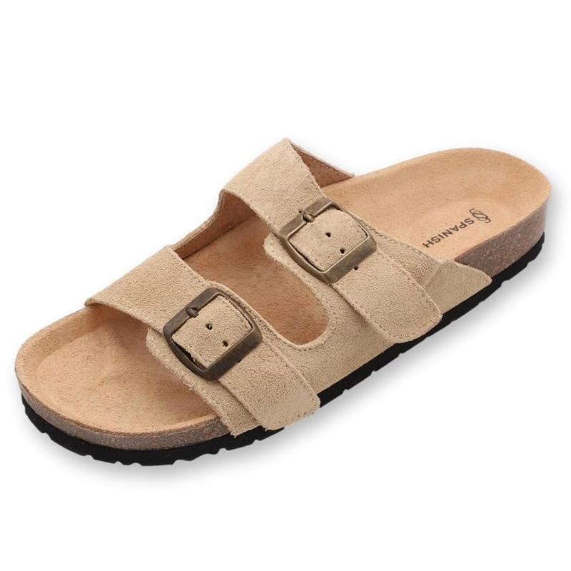 Cork-Soled Leather Sandals