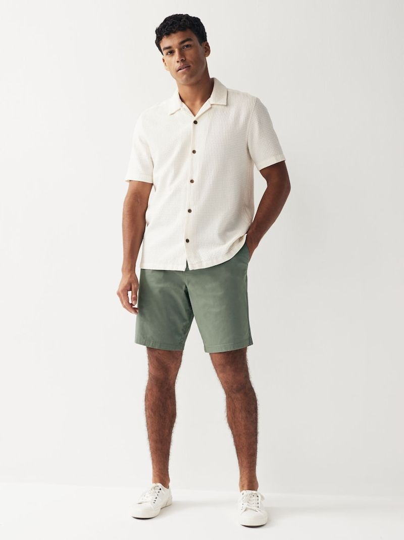 Sage Green Linen Shorts