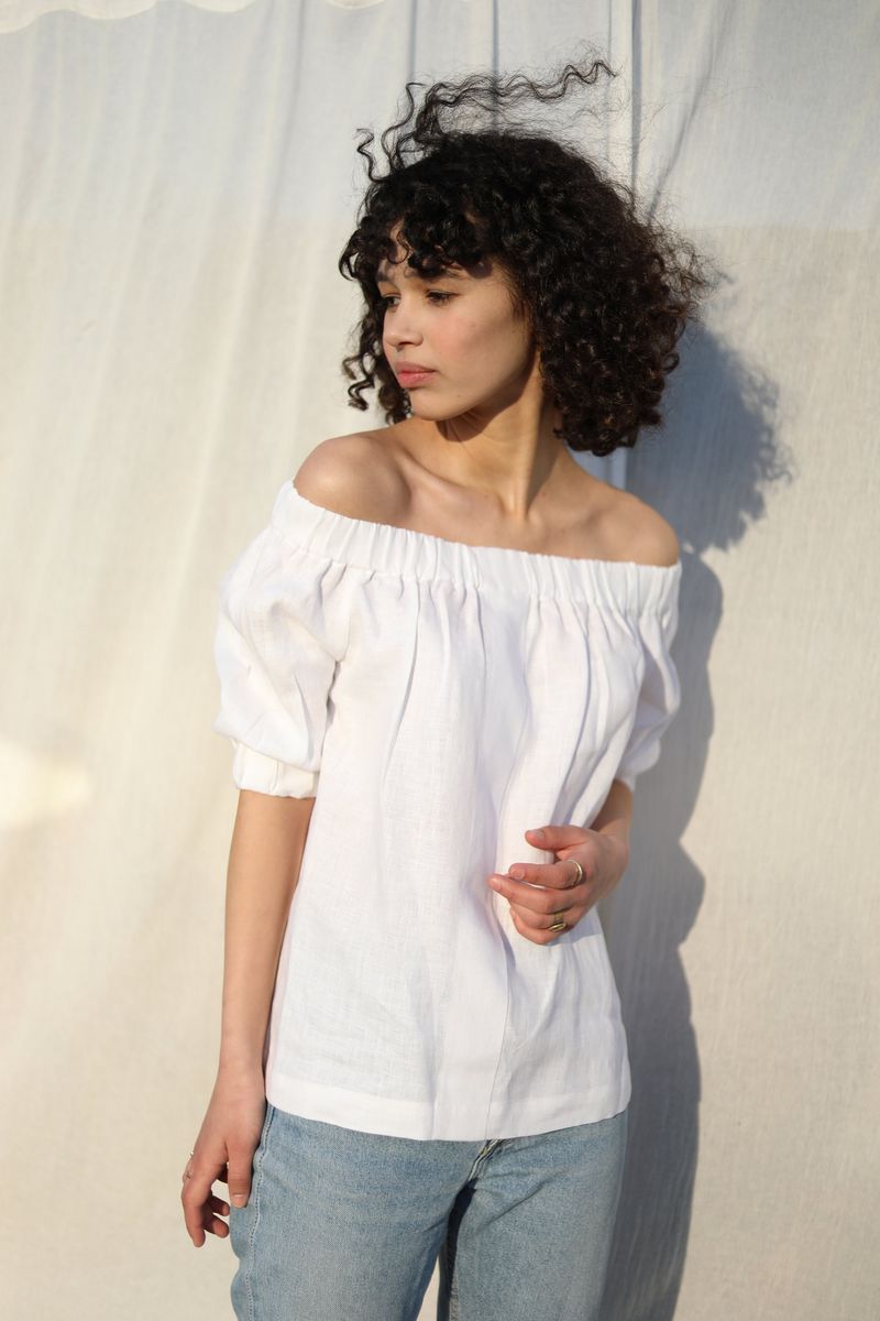 Off-Shoulder Peasant Top