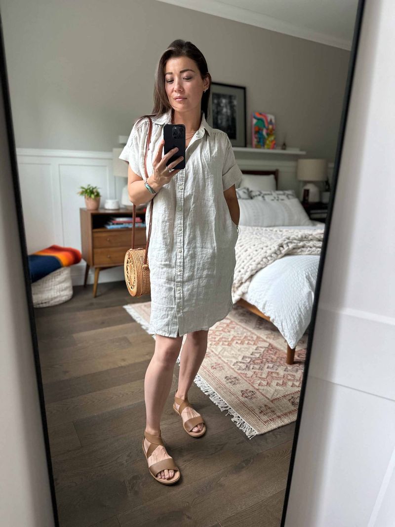 Button-Front Sleep Shirt