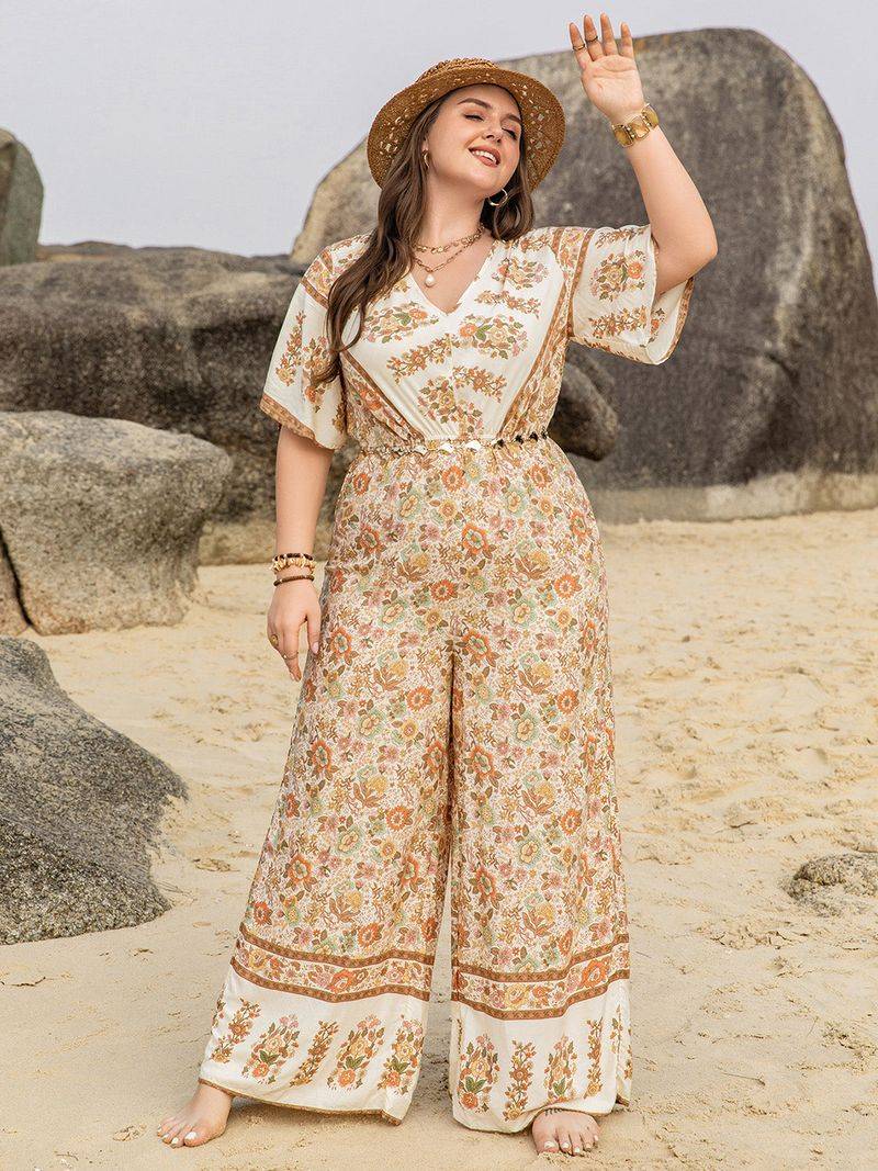 Wide-Leg Jumpsuits in Earth Tones