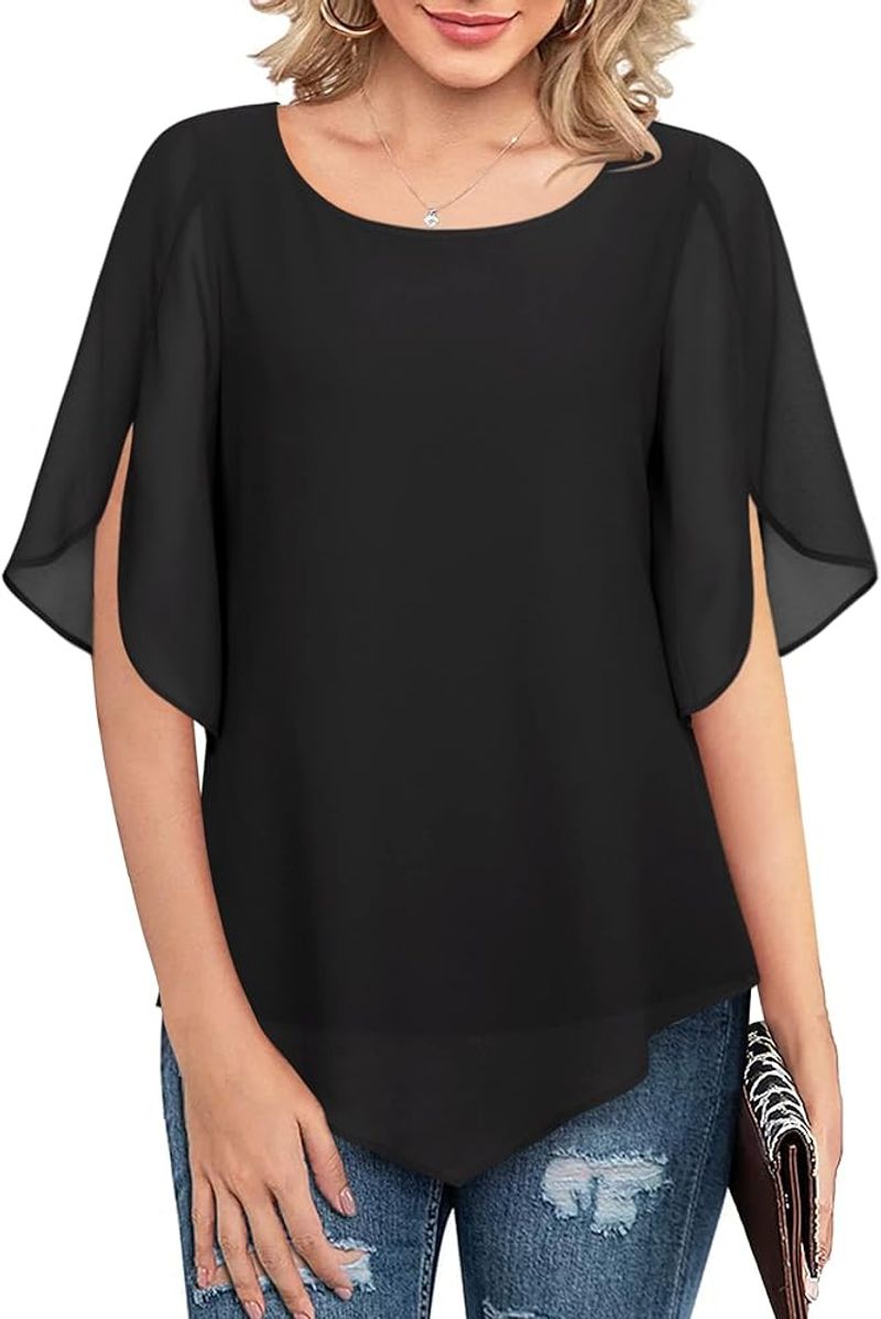 Split-Sleeve Tunic Top