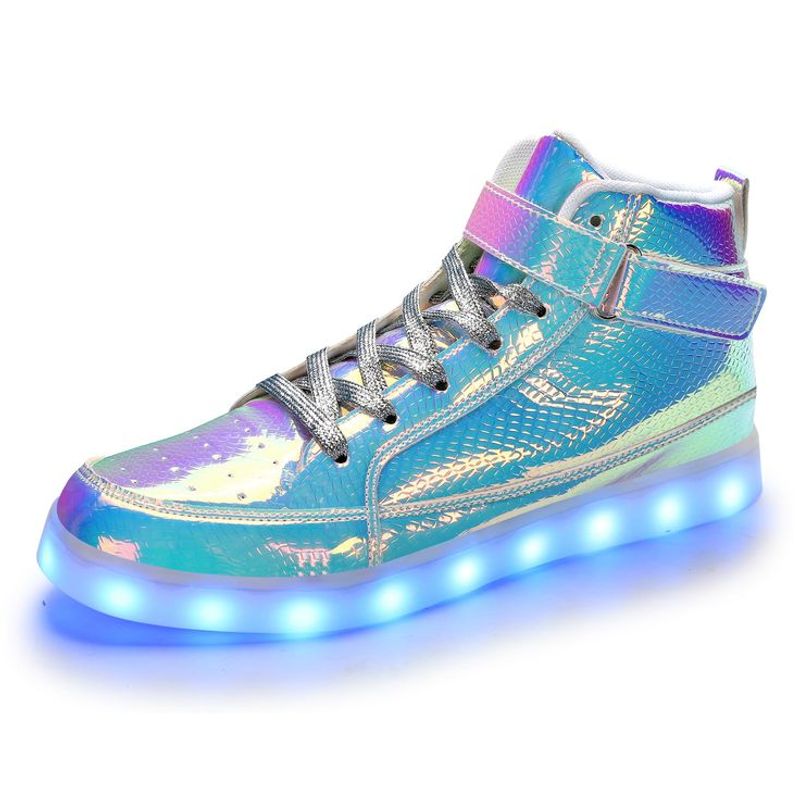 High-Top Sneakers with Lights