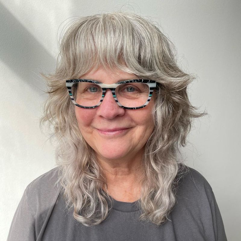 Choppy Wolf Cut with Curtain Bangs