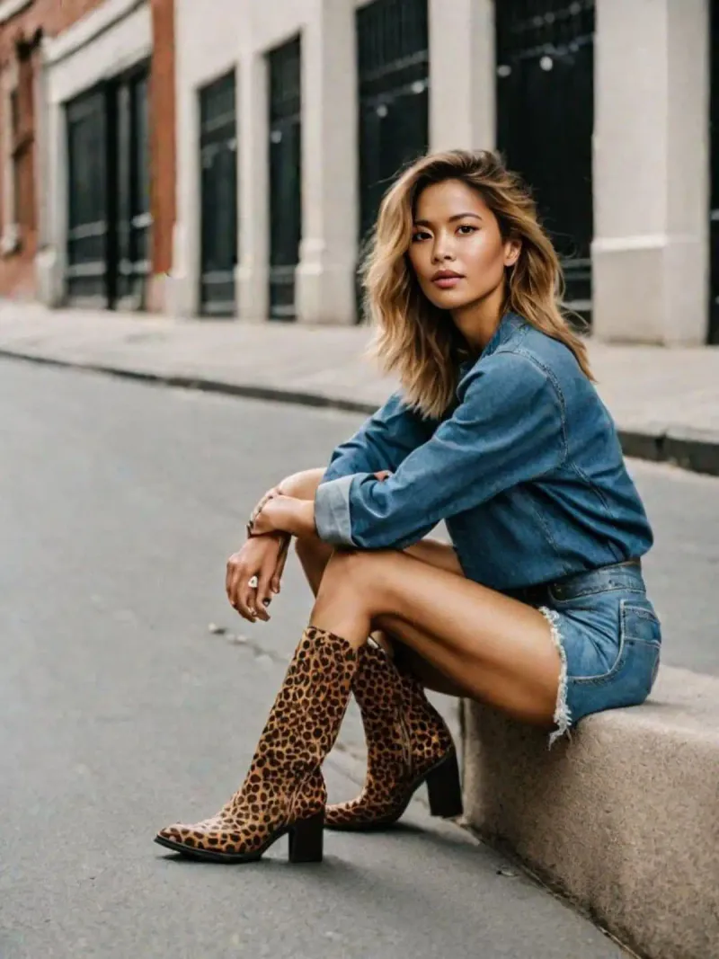 Animal Print Ankle Boots