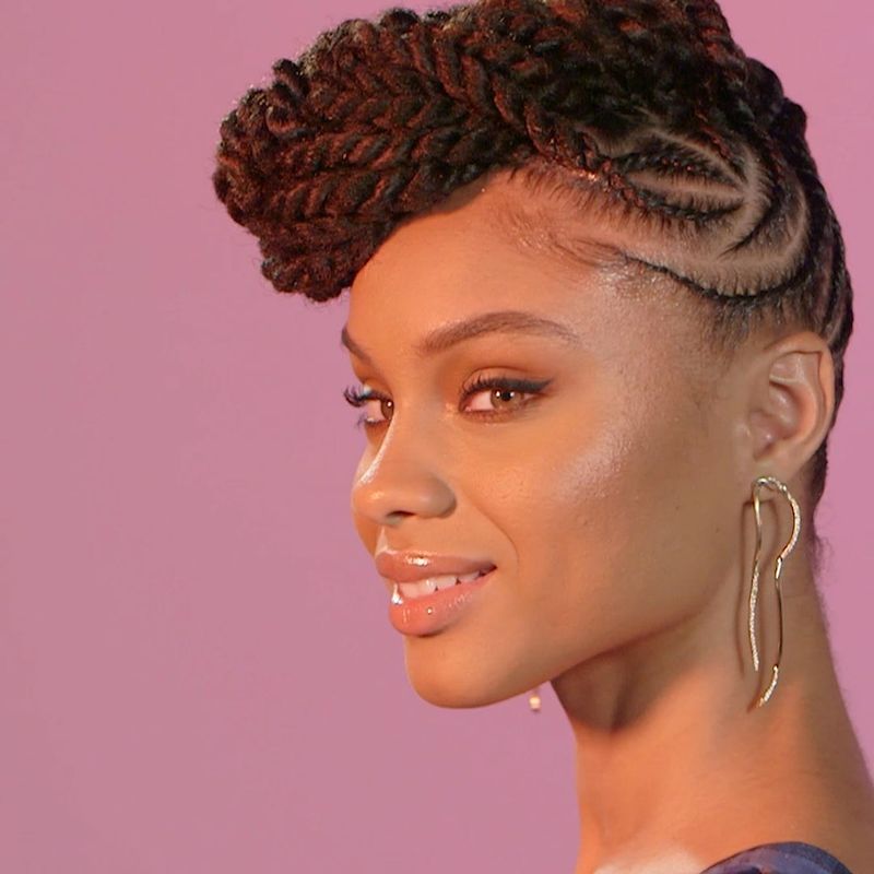 Penteado com torção plana