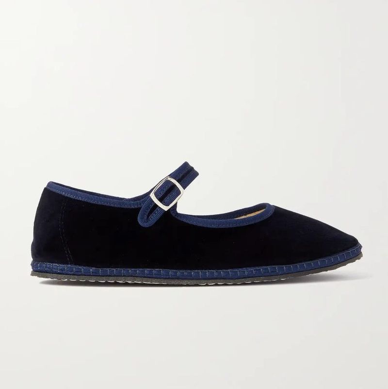 Velvet Mary Janes