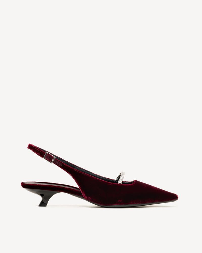 Jewel-Toned Velvet Mules