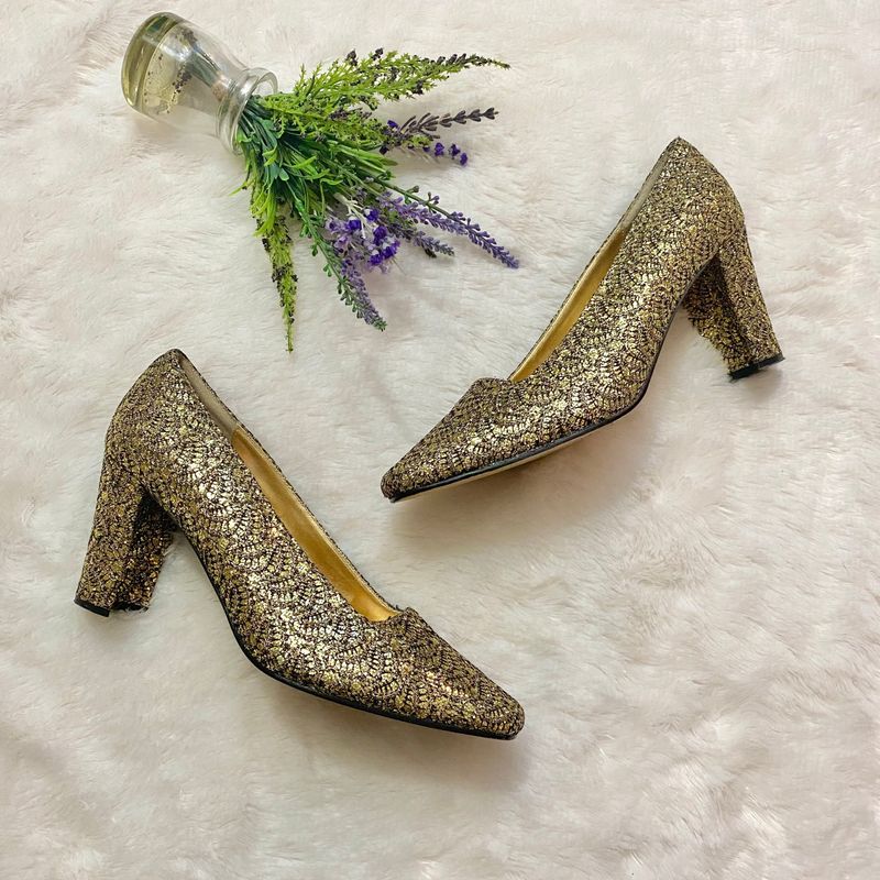 Chunky Square-Toe Block Heels