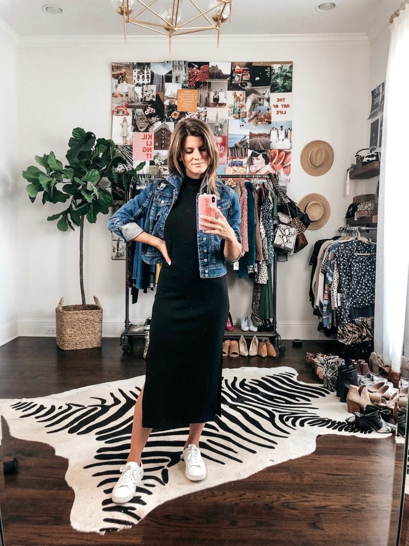 The Midi Dress and Sneakers