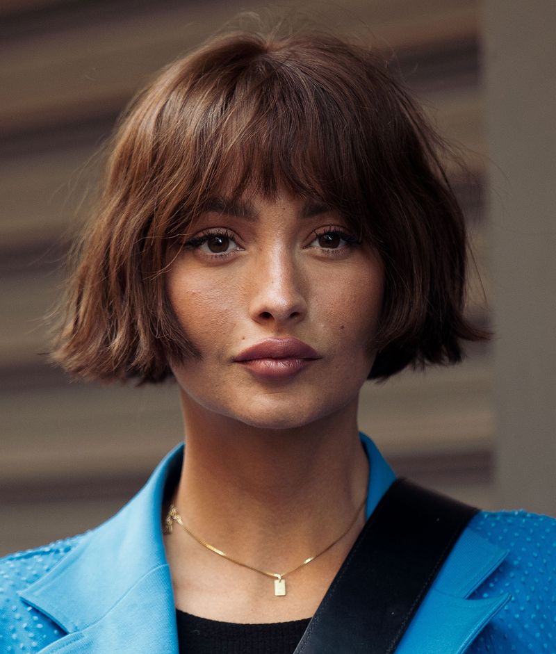 Textured Bob with Micro-Bangs