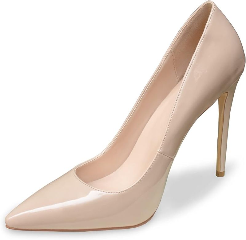 Nude Pointed-Toe Pumps