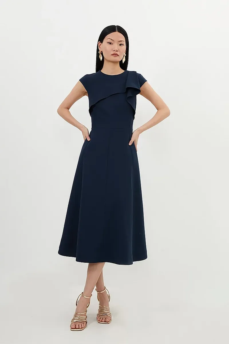 Cap-Sleeve Crepe Simplicity