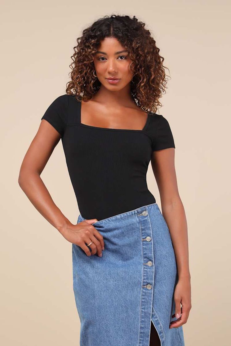 Square-Neck Bodysuit