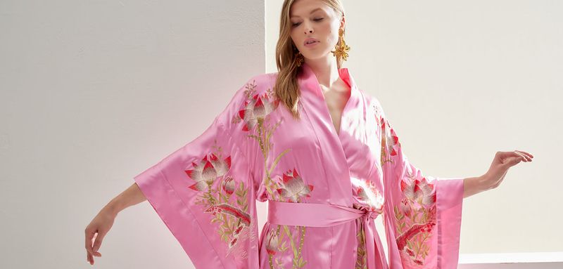 Silky Kimono Robe