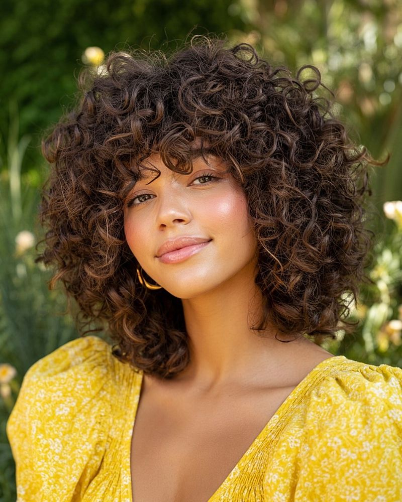Voluminous Curly Shag