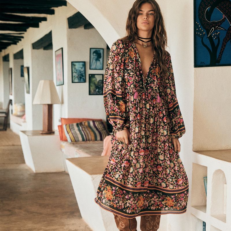 Boho Chic Midi Dress