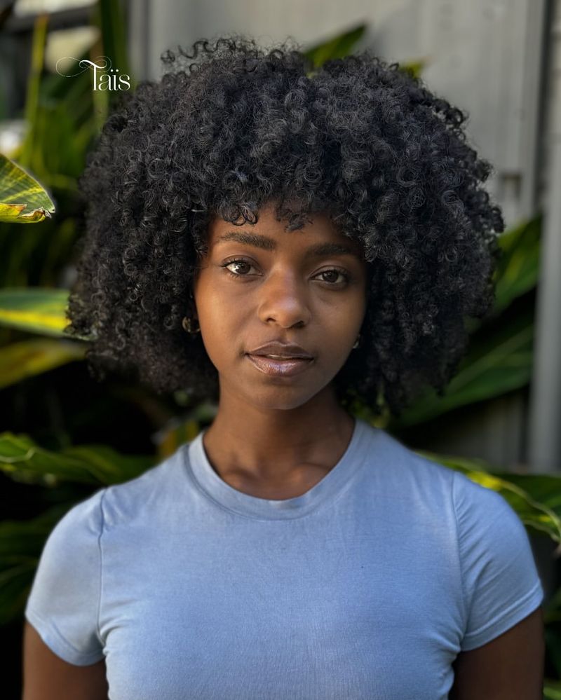 Fringe Bangs with Curls