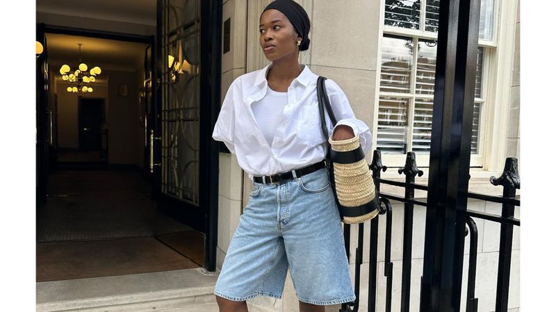 Denim Bermuda Shorts