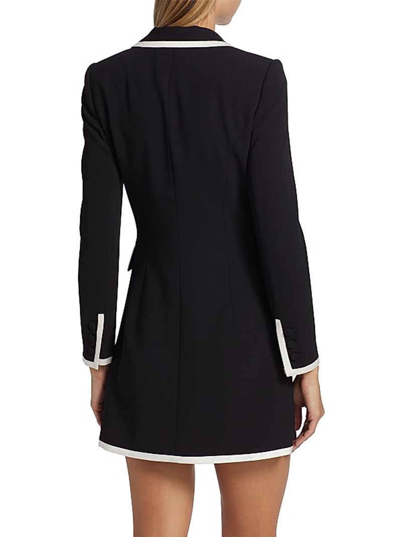 Tuxedo-Inspired Black Dress