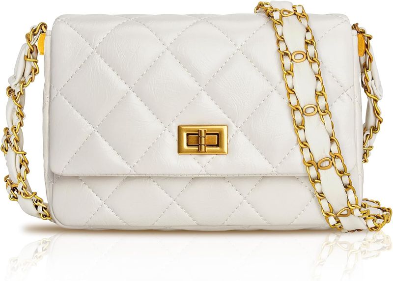 Quilted Chain Strap Flap Bag