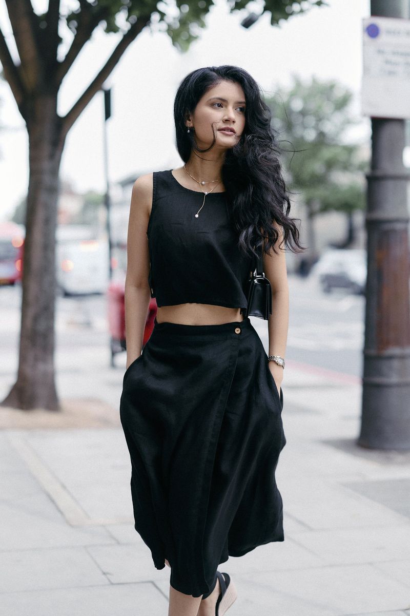 Crop Top and Skirt Set