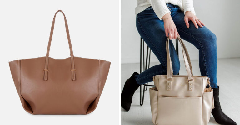 Women Over 60 Are Obsessed With These 17 Neutral Faux Leather Totes For Everyday