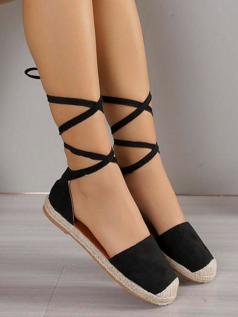 Ribbon-Tie Espadrilles