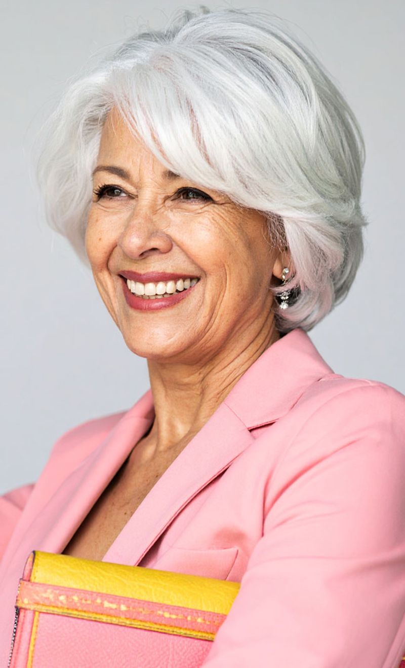 Layered Bob with Side-Swept Bangs