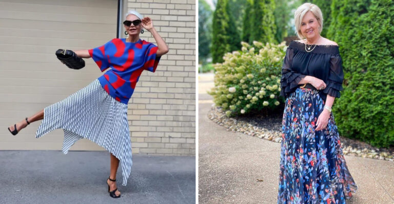 15 Skirt Styles That Are Replacing Tight Dresses For Women Over 60