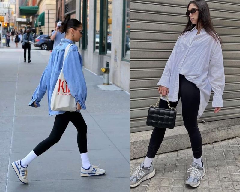 Oversized Button-Down & Leggings