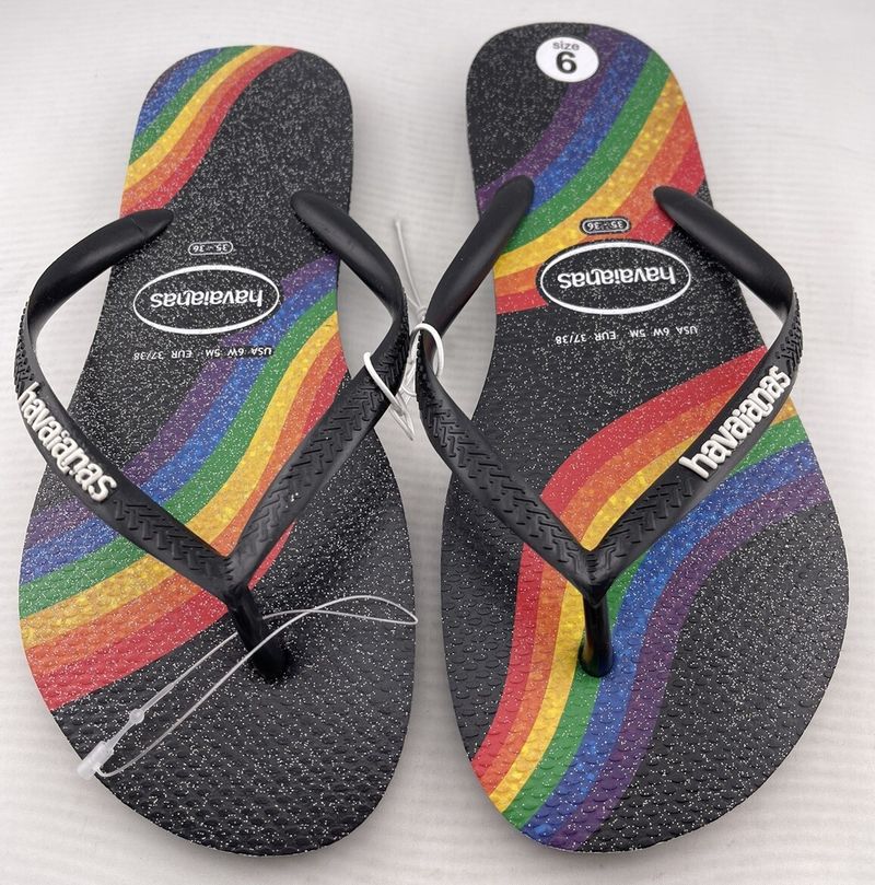 Rainbow Leather Havaianas