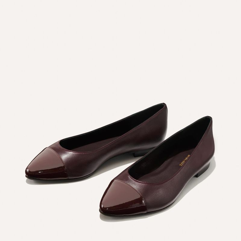 Pointed-Toe Leather Flats