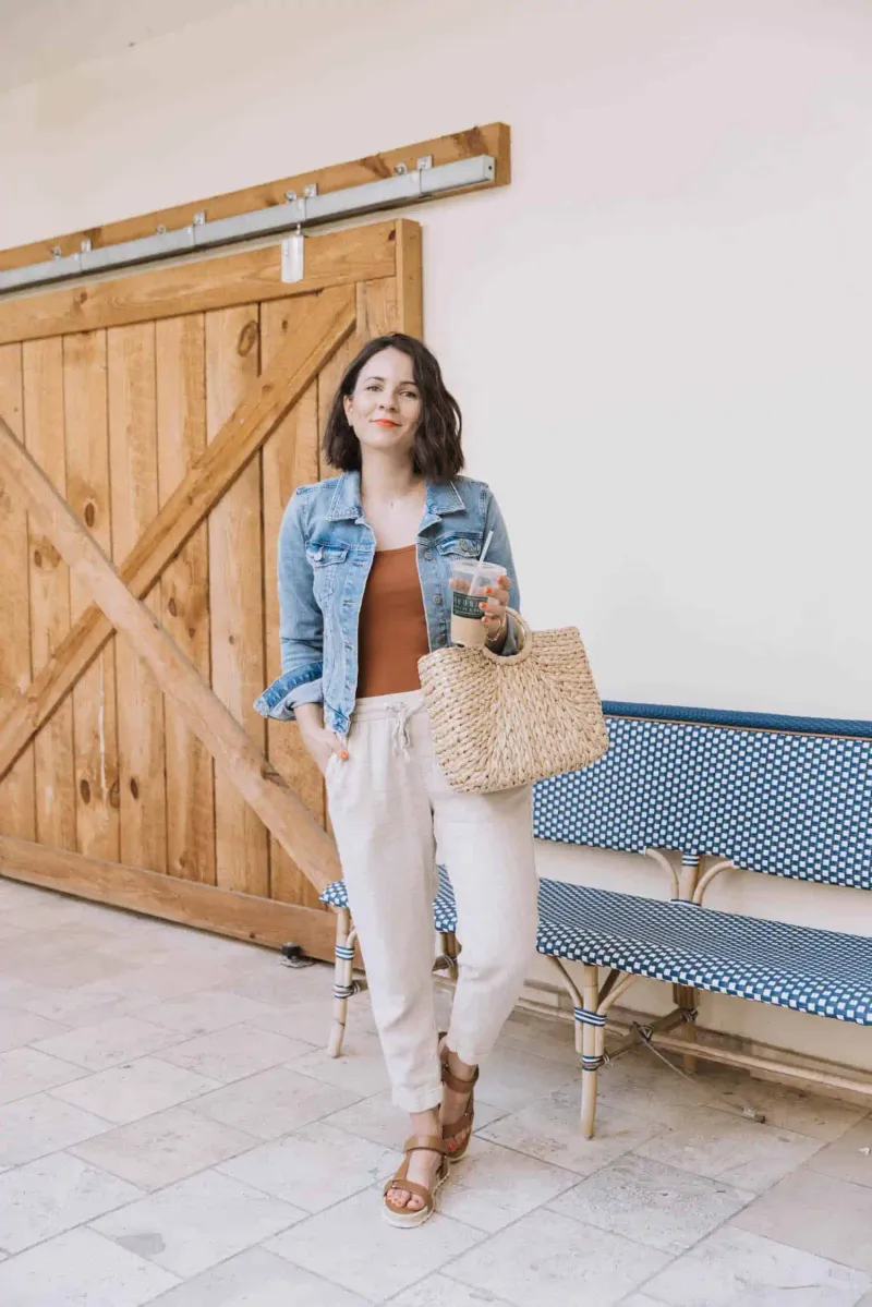 Breathable Linen-Blend Jeans