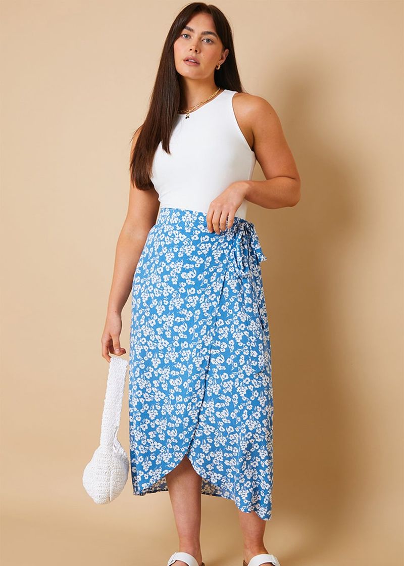 Floral Fantasy Wrap Skirt
