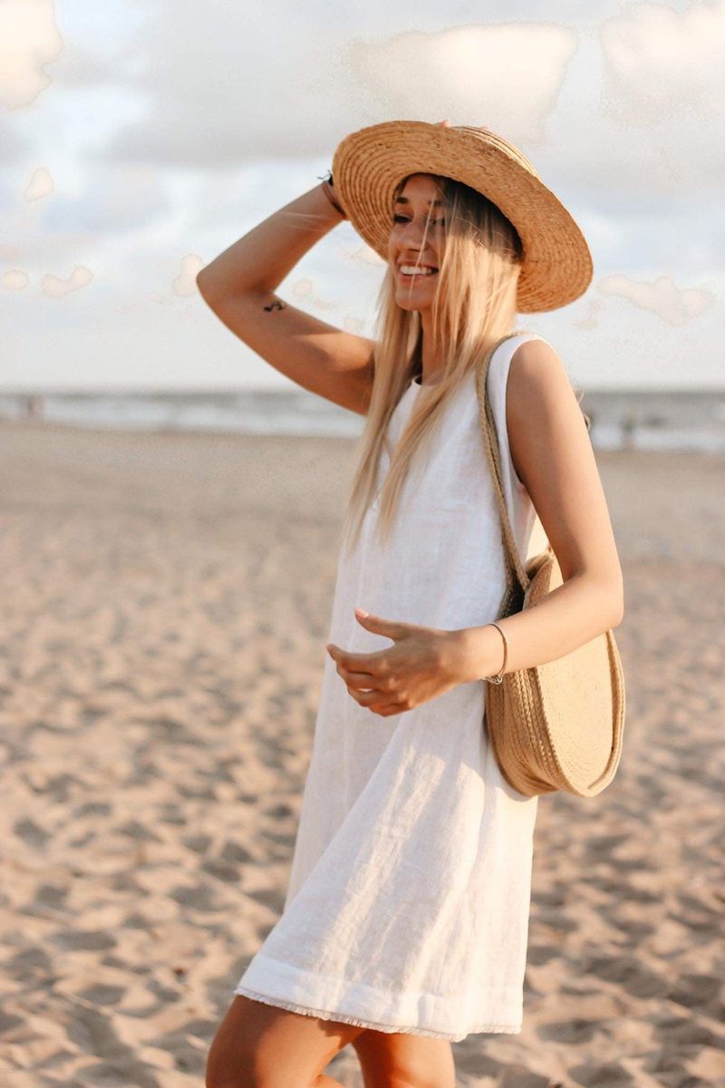 The Classic White Linen Shift