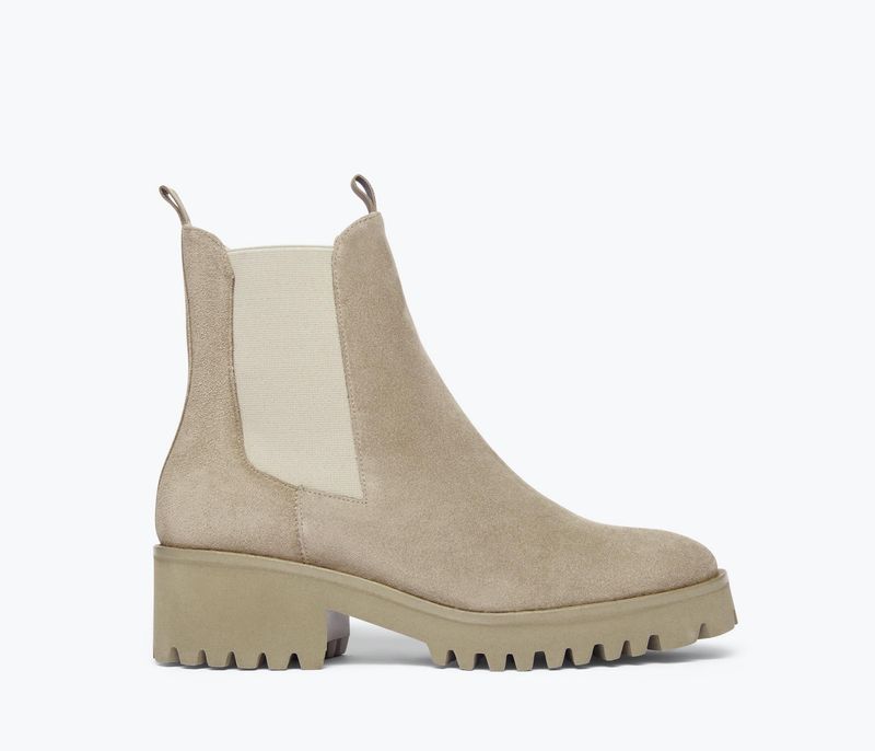 Water-Repellent Suede Booties