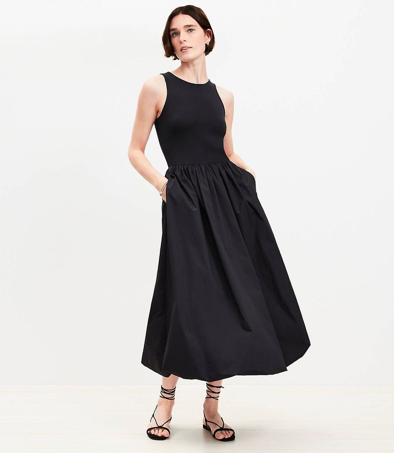 Midi-Length Bubble Hem Dresses: The Height Thief