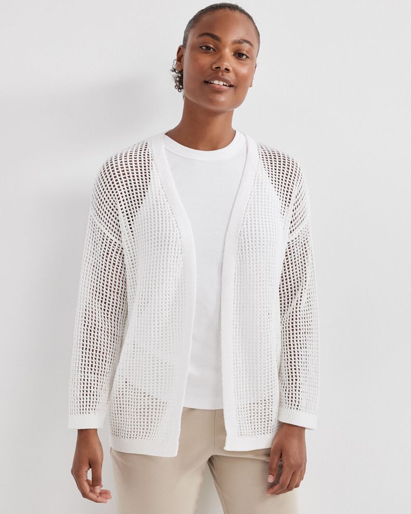 Loose-Weave Cotton Cardigans