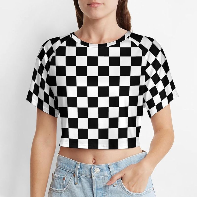 Checkered Crop Top