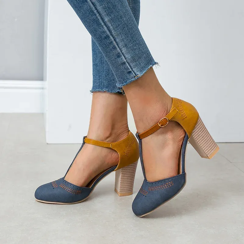 Colorblocked Pumps