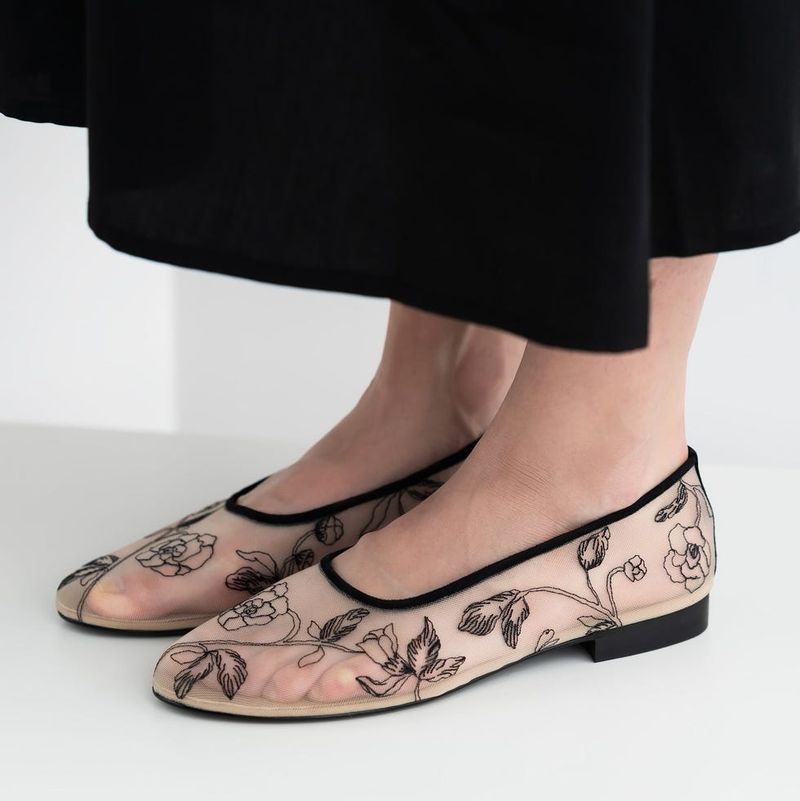 Embroidered Ballet Flats