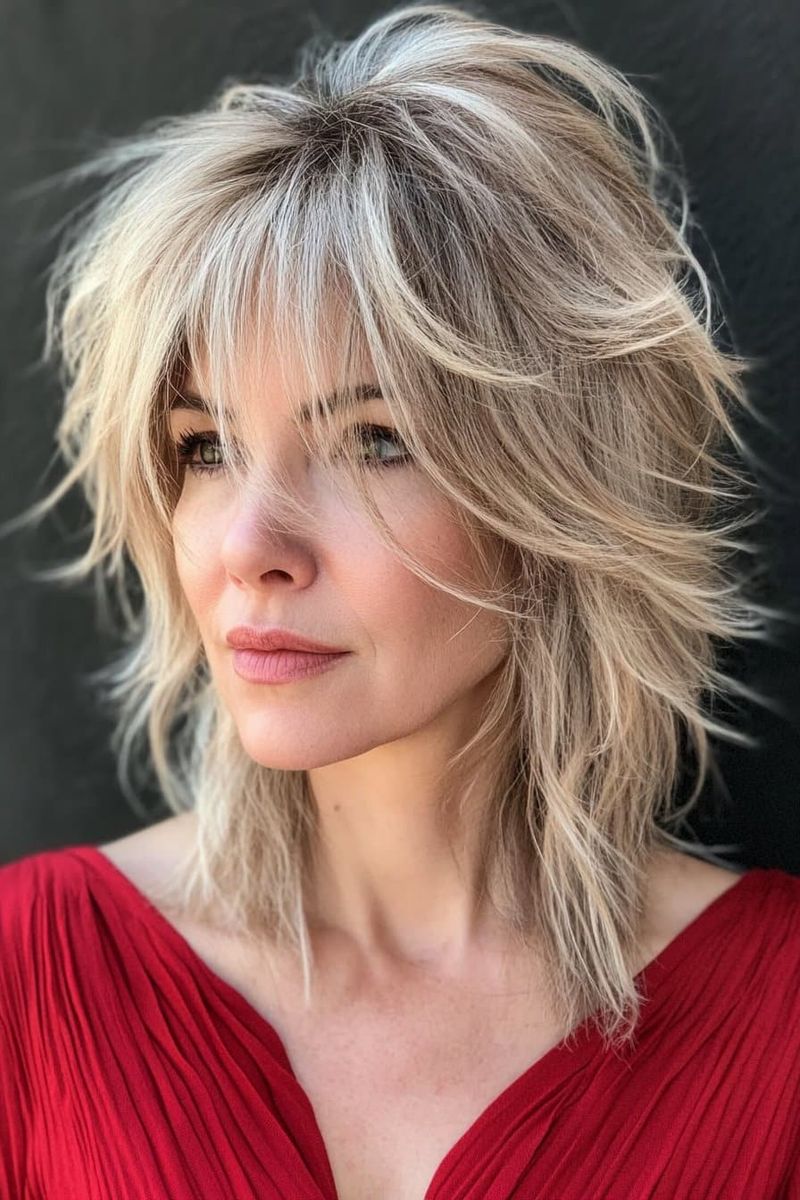 Choppy Layered Bangs