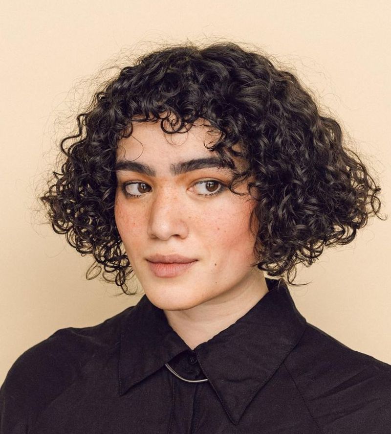 Curly Crop with Micro Bangs