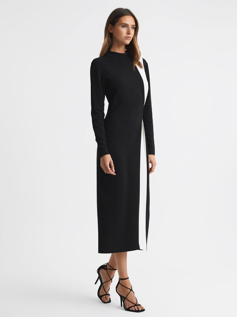 Bodycon with Vertical Color Blocking