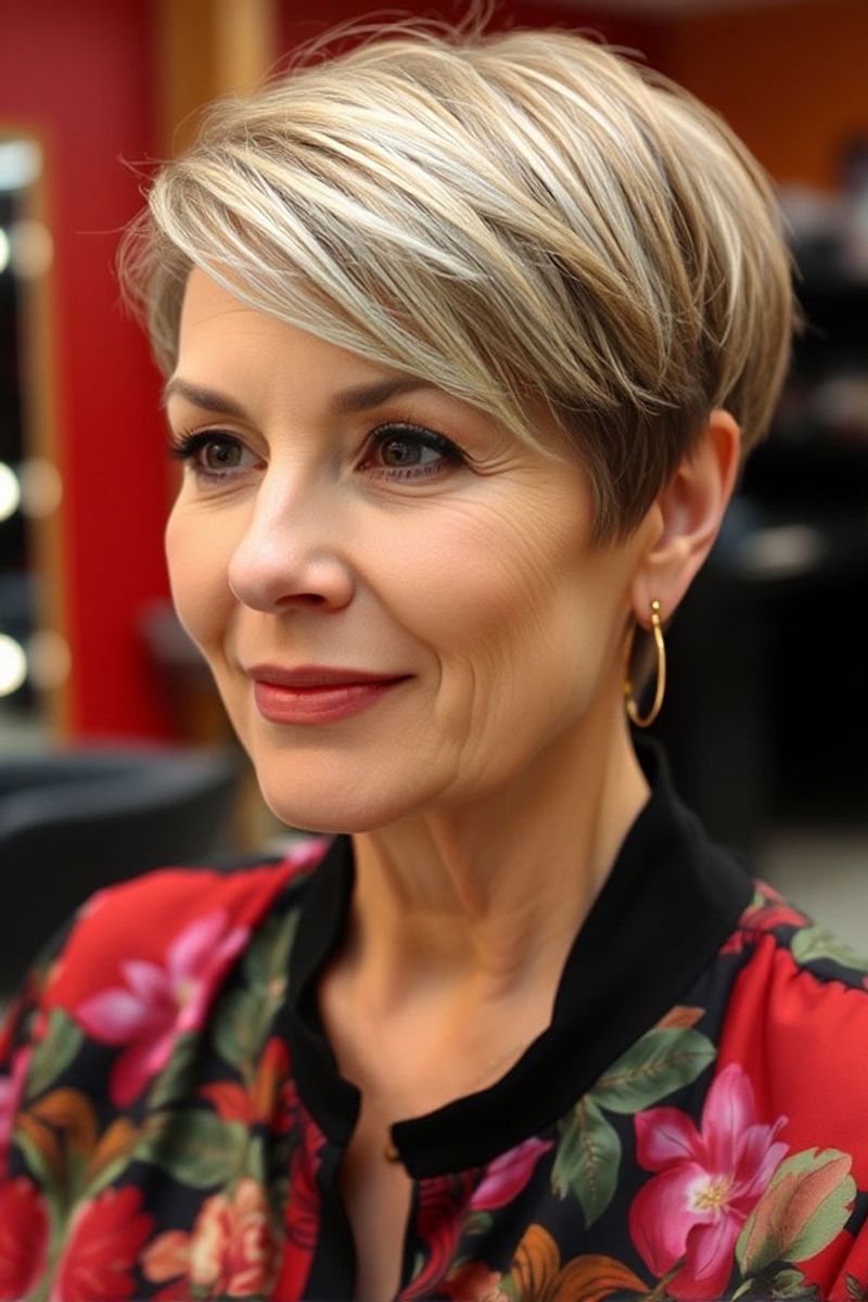 Pixie with Side-Swept Bangs