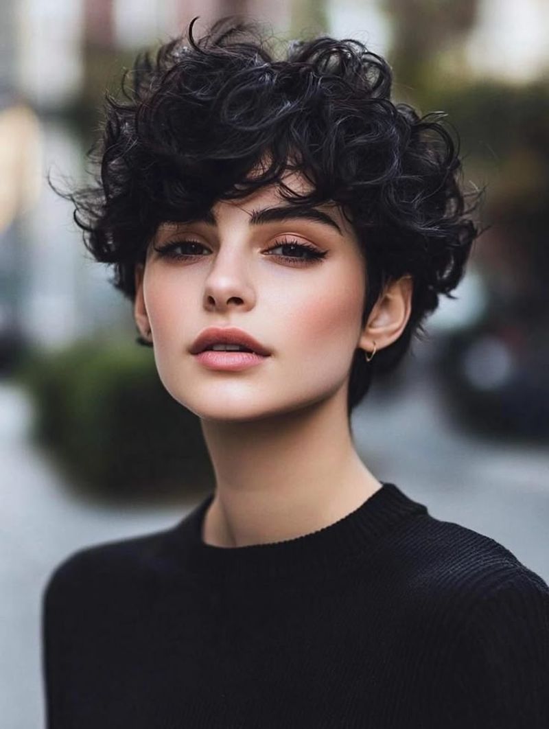 Curly Pixie with Definition