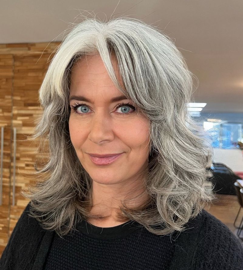 Layered Cut with Swept-Back Crown